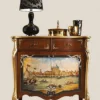 Casa Padrino Luxus Barock Sideboard Dunkelbraun / Mehrfarbig / Gold - Prunkvoller Massivholz Schrank - Barock Wohnzimmer & Hotel Möbel - Luxus Qualität - Made in Italy