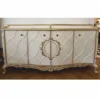 Casa Padrino Luxus Barock Sideboard Weiß / Antik Gold 254 cm - Barock Möbel