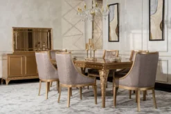 Casa Padrino Luxus Barock Sideboard mit Spiegel Gold - Luxus Möbel Möbel im Barockstil - Barock Möbel - Barock Einrichtung - Edel & Prunkvoll