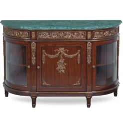 Casa Padrino Luxus Barock Sideboard Braun / Antik Gold / Grün 130 cm - Made in Italy