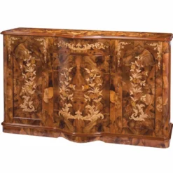 Casa Padrino Luxus Barock Sideboard Braun Intarsien 153 cm - Barock Möbel - Made in Italy