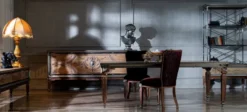 Casa Padrino Luxus Barock Sideboard mit 4 Türen Naturfarben / Beige / Braun / Silber - Edler Massivholz Schrank im Barockstil - Barock Möbel