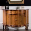 Casa Padrino Luxus Barock Sideboard Braun - Prunkvoller Massivholz Schrank mit 2 Türen und Schublade - Barock Wohnzimmer & Hotel Möbel - Luxus Qualität - Made in Italy