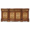 Casa Padrino Luxus Barock Sideboard Braun / Naturfarben 233 cm - Barock Möbel