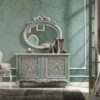 Casa Padrino Luxus Barock Sideboard Grau / Braun / Creme - Handgefertigter Massivholz Schrank mit 2 Türen - Barock Möbel - Luxus Möbel Möbel im Barockstil - Luxus Qualität - Made in Italy