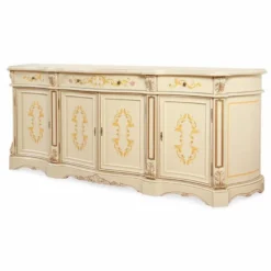 Casa Padrino Luxus Barock Sideboard Creme / Braun 233 cm - Barock Möbel
