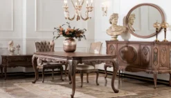 Casa Padrino Luxus Barock Sideboard Braun - Prunkvoller Massivholz Schrank mit 4 Türen - Barock Möbel - Edel & Prunkvoll