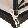 Casa Padrino Luxus Barock Sitzbank im chinesischen Stil Schwarz / Gold / Weiß 135 cm - Barock Möbel