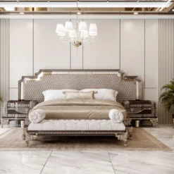 Casa Padrino Luxus Barock Sitzbank Grau / Dunkelbraun / Gold 170 cm