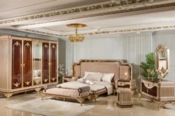 Casa Padrino Luxus Barock Sitzbank Grau / Dunkelbraun / Gold - Barock Möbel