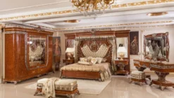 Casa Padrino Luxus Barock Sitzbank Gold / Braun / Gold - Prunkvolle Massivholz Bank im Barockstil - Barock Möbel - Barock Einrichtung - Luxus Möbel im Barockstil - Edel & Prunkvoll