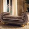 Casa Padrino Luxus Barock Sitzbank Braun / Gold - Prunkvolle Massivholz Bank im Barockstil - Italienische Barock Möbel - Luxus Möbel im Barockstil - Luxus Qualität - Made in Italy