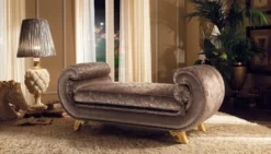 Casa Padrino Luxus Barock Sitzbank Braun / Gold - Prunkvolle Massivholz Bank im Barockstil - Italienische Barock Möbel - Luxus Möbel im Barockstil - Luxus Qualität - Made in Italy