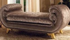 Casa Padrino Luxus Barock Sitzbank Braun / Gold - Prunkvolle Massivholz Bank im Barockstil - Italienische Barock Möbel - Luxus Möbel im Barockstil - Luxus Qualität - Made in Italy