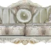 Casa Padrino Luxus Barock Sofa Grün / Weiß / Gold - Prunkvolles Wohnzimmer Sofa mit elegantem Muster - Barock Wohnzimmer Möbel