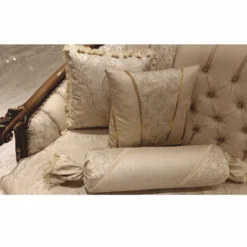 Casa Padrino Luxus Barock Sofa Beige / Braun / Gold H. 234 cm - Barock Wohnzimmer Möbel