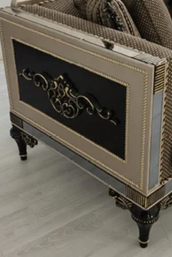 Casa Padrino Luxus Barock Sofa Braun / Weiß / Schwarz / Gold - Prunkvolles Wohnzimmer Sofa mit dekorativen Kissen - Barock Wohnzimmer Möbel