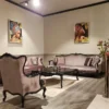 Casa Padrino Luxus Barock Sofa Rosa / Schwarz - Prunkvolles Wohnzimmer Sofa - Barock Wohnzimmer Möbel - Luxus Qualität