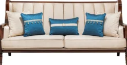 Casa Padrino Luxus Barock Sofa Beige / Dunkelbraun 230 cm