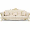 Casa Padrino Luxus Barock Sofa mit Glitzersteinen Creme / Gold 230 cm - Barock Möbel