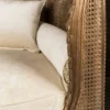 Casa Padrino Luxus Barock Sofa mit Kissen Braun / Elfenbeinfarben 187 x 89 x H. 103 cm - Handgefertigtes Sofa im Antik Stil - Wohnzimmer Möbel
