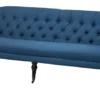 Casa Padrino Luxus Barock Sofa Paris Blau 216 x 82 x 75 cm - Edles Sofa für Hotel und Gastronomie