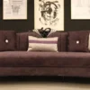 Casa Padrino Luxus Barock Sofa Lila / Schwarz / Silber 267 x 90 x H. 100 cm - Wohnzimmer Sofa mit edlem Samtstoff - Barock Möbel