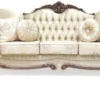 Casa Padrino Luxus Barock Sofa Gold / Kupfer - Prunkvolles Wohnzimmer Sofa mit elegantem Muster und Glitzersteinen - Wohnzimmer Möbel im Barockstil - Barock Möbel - Edel & Prunkvoll