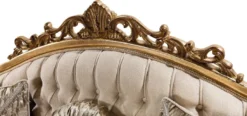 Casa Padrino Luxus Barock Sofa Gold Muster / Antik Gold - Barockstil Wohnzimmer Sofa mit elegantem Muster - Luxus Wohnzimmer Möbel im Barockstil - Barock Einrichtung - Barock Möbel