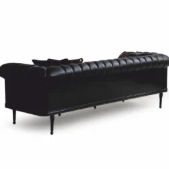 Casa Padrino Luxus Barock Sofa Schwarz / Gold 260 cm - Barock Wohnzimmer Möbel