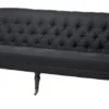 Casa Padrino Luxus Barock Sofa Paris Schwarz - Edles Sofa im Barockstil - 216 x 82 x 75 cm