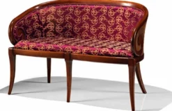 Casa Padrino Luxus Barock Sofa Lila / Braun 121 cm - Made in Italy