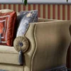 Casa Padrino Luxus Barock Sofa Beige / Blau - Prunkvolles Wohnzimmer Sofa - Barockstil Wohnzimmer Möbel - Luxus Möbel im Barockstil - Barock Einrichtung - Edel & Prunkvoll