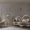 Casa Padrino Luxus Barock Sofa Braun / Weiß / Gold 220 x 80 x H. 124 cm - Prunkvolles Wohnzimmer Sofa mit dekorativen Kissen - Barock Möbel
