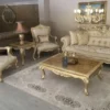 Casa Padrino Luxus Barock Sofa Gold / Antik Gold - Prunkvolles Wohnzimmer Sofa mit elegantem Muster - Barock Wohnzimmer Möbel