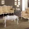 Casa Padrino Luxus Barock Sofa Beige / Weiß / Gold - Handgefertigtes Wohnzimmer Sofa im Barockstil - Barock Wohnzimmer & Hotel Möbel - Luxus Qualität - Made in Italy