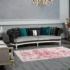 Casa Padrino Luxus Barock Sofa Schwarz / Grau / Weiß / Gold 290 cm - Barock Wohnzimmer Möbel
