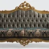 Casa Padrino Luxus Barock Sofa Grün / Gold 240 x 90 x H. 125 cm - Handgefertigtes Wohnzimmer Sofa mit elegantem Muster - Barock Wohnzimmer Möbel - Edel & Prunkvoll