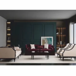 Casa Padrino Luxus Barock Sofa Beige / Schwarz 235 cm - Barock Wohnzimmer Möbel