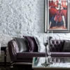 Casa Padrino Luxus Barock Sofa Lila / Schwarz / Silber - Handgefertigtes Wohnzimmer Sofa - Barock Wohnzimmer Möbel