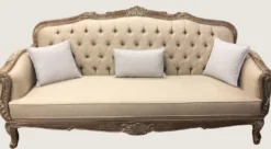 Casa Padrino Luxus Barock Sofa Beige / Braun - Prunkvolles Wohnzimmer Sofa - Barockstil Wohnzimmer Möbel - Luxus Möbel im Barockstil - Barock Einrichtung - Edel & Prunkvoll