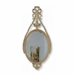 Casa Padrino Luxus Barock Spiegel Grau / Gold H. 140 cm - Barock Interior - Made in Italy