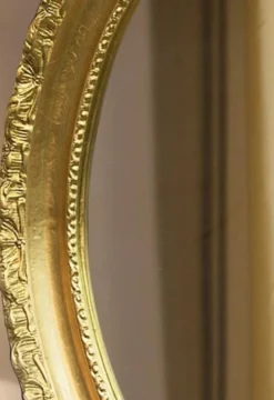 Casa Padrino Luxus Barock Spiegel Gold 64 x 6 x H. 84 cm - Ovaler Wandspiegel im Barockstil - Barock Möbel