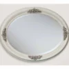 Casa Padrino Luxus Barock Spiegel Elfenbein / Silber 96,5 cm - Barock Möbel - Made in Italy