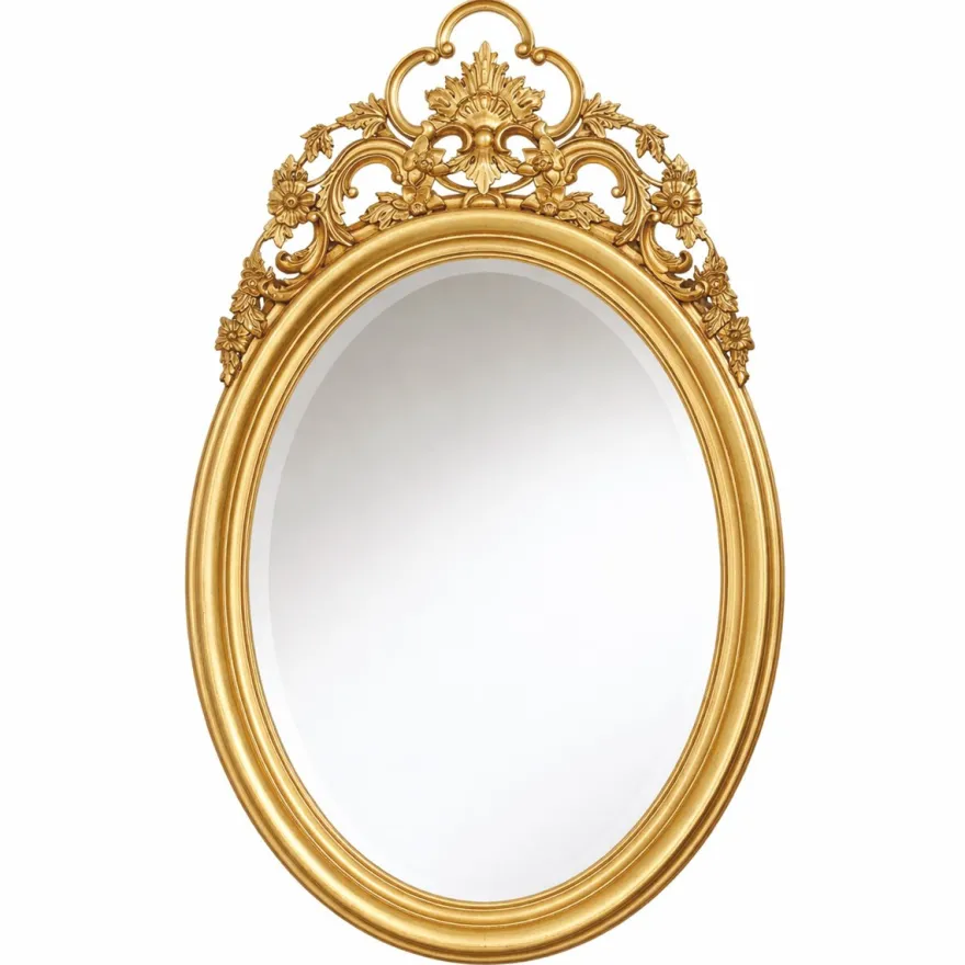 Casa Padrino Luxus Barock Spiegel Gold H. 121 cm - Barock Möbel - Made in Italy