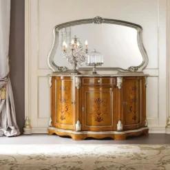 Casa Padrino Luxus Barock Spiegel Silber - Italienischer Barockstil Wandspiegel - Luxus Möbel im Barockstil - Barock Möbel - Made in Italy - Luxus Qualität