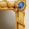 Casa Padrino Luxus Barock Spiegel Gold / Blau - Prunkvoller Massivholz Wandspiegel im Barockstil - Barock Möbel - Luxus Qualität - Made in Italy
