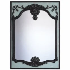 Casa Padrino Luxus Barock Spiegel Schwarz / Antik Grün H. 158 cm - Made in Italy