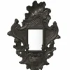 Casa Padrino Luxus Barock Spiegel mit Kerzenhalter Antik Schwarz H. 85 cm - Made in Italy