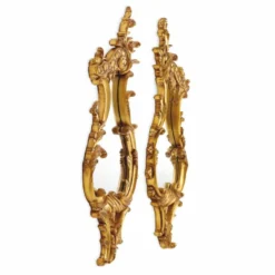 Casa Padrino Luxus Barock Spiegel Set Antik Gold H. 80 cm - Barockstil Möbel